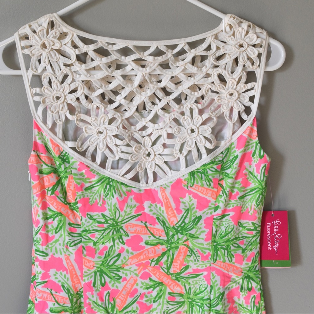 NWT Lilly Pulitzer Florescent Shift Dress - 00 - Picture 3 of 6